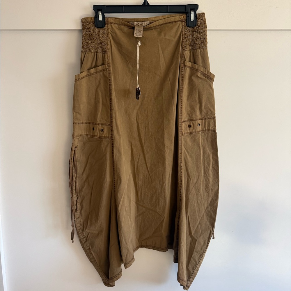 XCVI Asymmetrical Tan Skirt